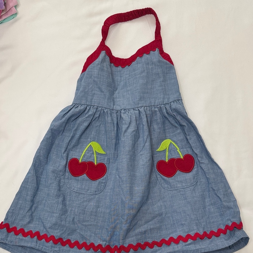 Gymboree Blue Halter Dress with Cherry Design